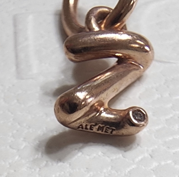 Pandora Letter z Script Alphabet Dangle Charm - Picture 6 of 6